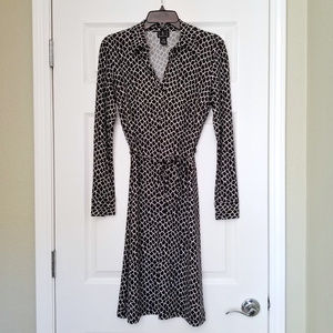 Inc. Black and White Giraffe Print Shift Dress